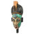 African wood mask, 'Benevolent Emiyi' - Handmade African Wood Mask in Blue from Ghana (image 2a) thumbail