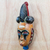 African wood mask, 'Orange Dimna' - Orange Sese Wood African Mask from Ghana (image 2b) thumbail