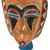African wood mask, 'Orange Dimna' - Orange Sese Wood African Mask from Ghana (image 2c) thumbail