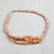 Recycled glass beaded necklace, 'Timeless Sheen' - Recycled Glass Beaded Necklace in Orange Hues from Ghana