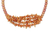 Recycled glass beaded necklace, 'Timeless Sheen' - Recycled Glass Beaded Necklace in Orange Hues from Ghana