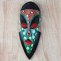 African wood mask, 'Face of Kindness'