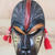 Máscara de madera africana - Máscara de mesa de madera africana Sese hecha a mano de Ghana