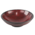 Wood decorative bowl, 'Red Asanka' - Cedar Wood Decorative Bowl in Red from Ghana