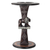 Wood accent table, 'Brown Lion' - Lion-Themed Cedar Wood Accent Table from Ghana