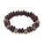 Wood and recycled plastic beaded stretch bracelet, 'Remembering Passion' - Brown Wood and Recycled Plastic Bracelet from Ghana (image 2a) thumbail