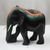 Wood and aluminum sculpture, 'Elephant Color' - Sese Wood and Aluminum Elephant Sculpture from Ghana
