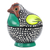 Wood decorative jar, 'Colorful Rooster' - Multicolored Rooster Decorative Jar from Ghana thumbail