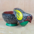 Tarro decorativo de madera - Tarro decorativo gallo multicolor de Ghana