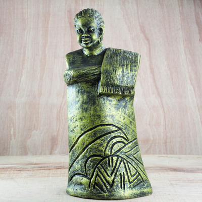 Keramikskulptur - Keramikskulptur einer Afrikanerin aus Ghana