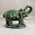 Ceramic sculpture, 'Striking Elephant' - Ceramic Sculpture of an Elephant in Yellow from Ghana