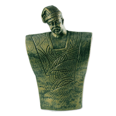 Ceramic Sculpture of an Armless Man from Ghana