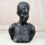 Ebony wood sculpture, 'Bust of a Ghanaian Woman' - Hand-Carved Ebony Wood Sculpture of a Ghanaian Woman (image 2) thumbail