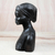 Ebony wood sculpture, 'Bust of a Ghanaian Woman' - Hand-Carved Ebony Wood Sculpture of a Ghanaian Woman (image 2b) thumbail