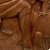 Reliefplatte aus Holz - Baku-Holz-Relieftafel einer kochenden Frau aus Ghana