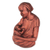 Teak wood relief panel, 'Breastfeeding I' - Teak Wood Mother and Child Relief Panel from Ghana thumbail