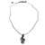 Ebony wood pendant necklace, 'Dark Treble Clef' - Ebony Wood Treble Clef Pendant Necklace from Ghana