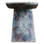 Wood decorative stool, 'Lovely Araba' - Sese Wood and Aluminum Decorative Stool Made in Ghana
