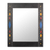 Wood mirror, 'Colorful Diamonds' - Sese Wood Aluminum and Brass Wall Mirror from Ghana (image 2a) thumbail
