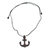 Halskette mit Anhänger aus Ebenholz - Halskette mit Ankeranhänger aus Ebenholz aus Ghana