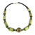 Wood and recycled glass beaded necklace, 'Bamboo Forest' - Handcrafted Bamboo and Recycled Glass Beaded Necklace