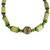 Wood and recycled glass beaded necklace, 'Bamboo Forest' - Handcrafted Bamboo and Recycled Glass Beaded Necklace