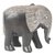 Wood sculpture, 'Gye Nyame Elephant' - Wood Aluminum and Brass Elephant Sculpture from Ghana (image 2a) thumbail