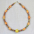 Recycled plastic beaded necklace, 'Precious Environment' - Recycled Plastic Beaded Necklace from Ghana