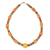 Recycled plastic beaded necklace, 'Precious Environment' - Recycled Plastic Beaded Necklace from Ghana