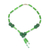 Recycled glass beaded pendant necklace, 'Green Peace' - Recycled Glass Beaded Pendant Necklace in Green from Ghana