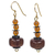 Recycled plastic dangle earrings, 'Peaceful Calm' - Recycled Plastic Dark Brown Dangle Earrings (image 2a) thumbail