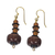 Recycled plastic dangle earrings, 'Peaceful Calm' - Recycled Plastic Dark Brown Dangle Earrings (image 2b) thumbail