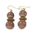 Ceramic and wood dangle earrings, 'Terracotta Splendor' - Ghanaian Terracotta Ceramic and Sese Wood Dangle Earrings (image 2b) thumbail