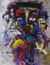Einheit' (2017) - Signierte expressionistische Malerei aus Ghana (2017)