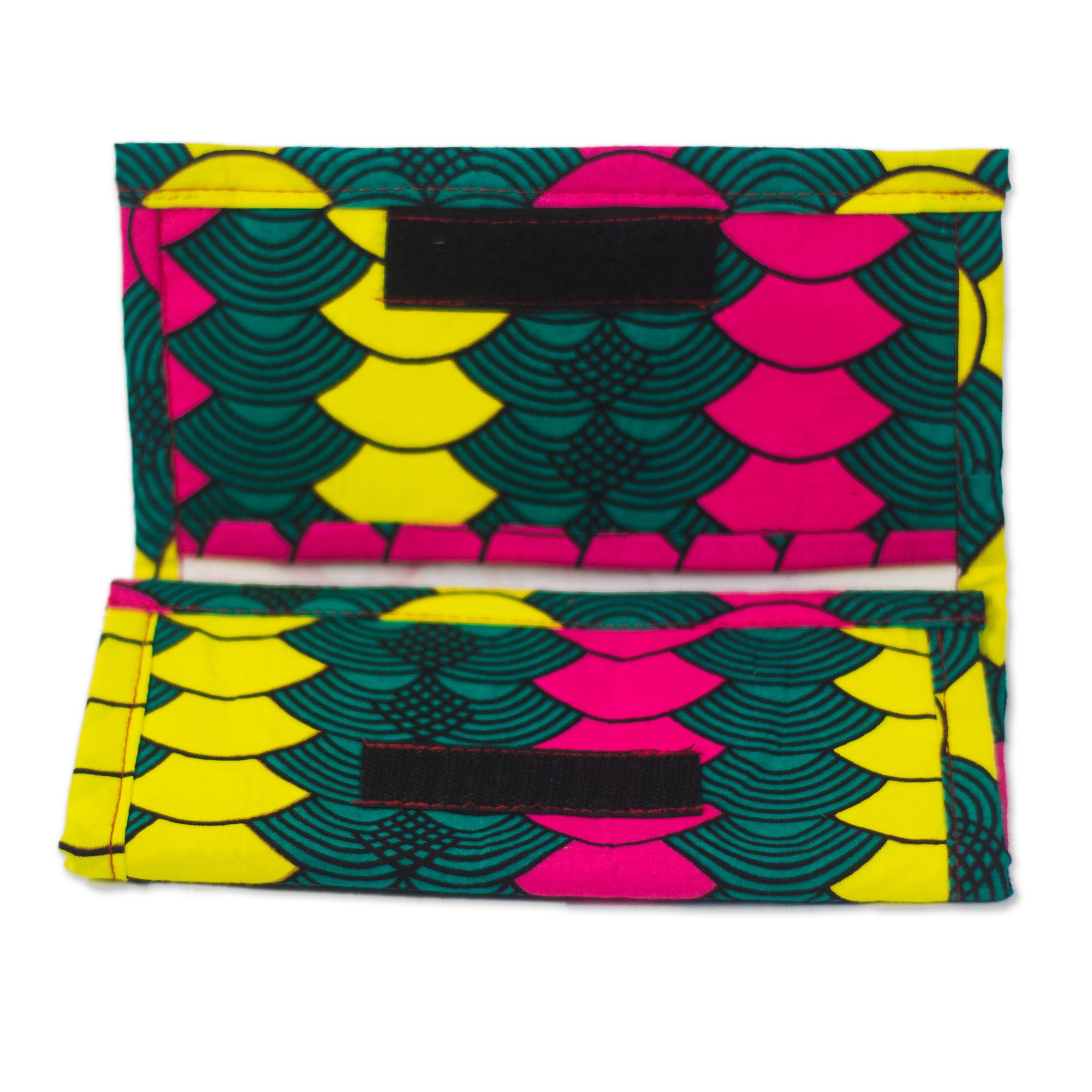 Colorful Printed Cotton Wallet from Ghana - Ntoma Colors | NOVICA