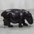 Wood sculpture, 'Dark Hippo' - Hand-Carved Sese Wood Hippo Sculpture from Ghana (image 2) thumbail