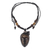 Wood pendant necklace, 'Tribal Mask' - Wood African Mask Pendant Necklace with Adjustable Length thumbail