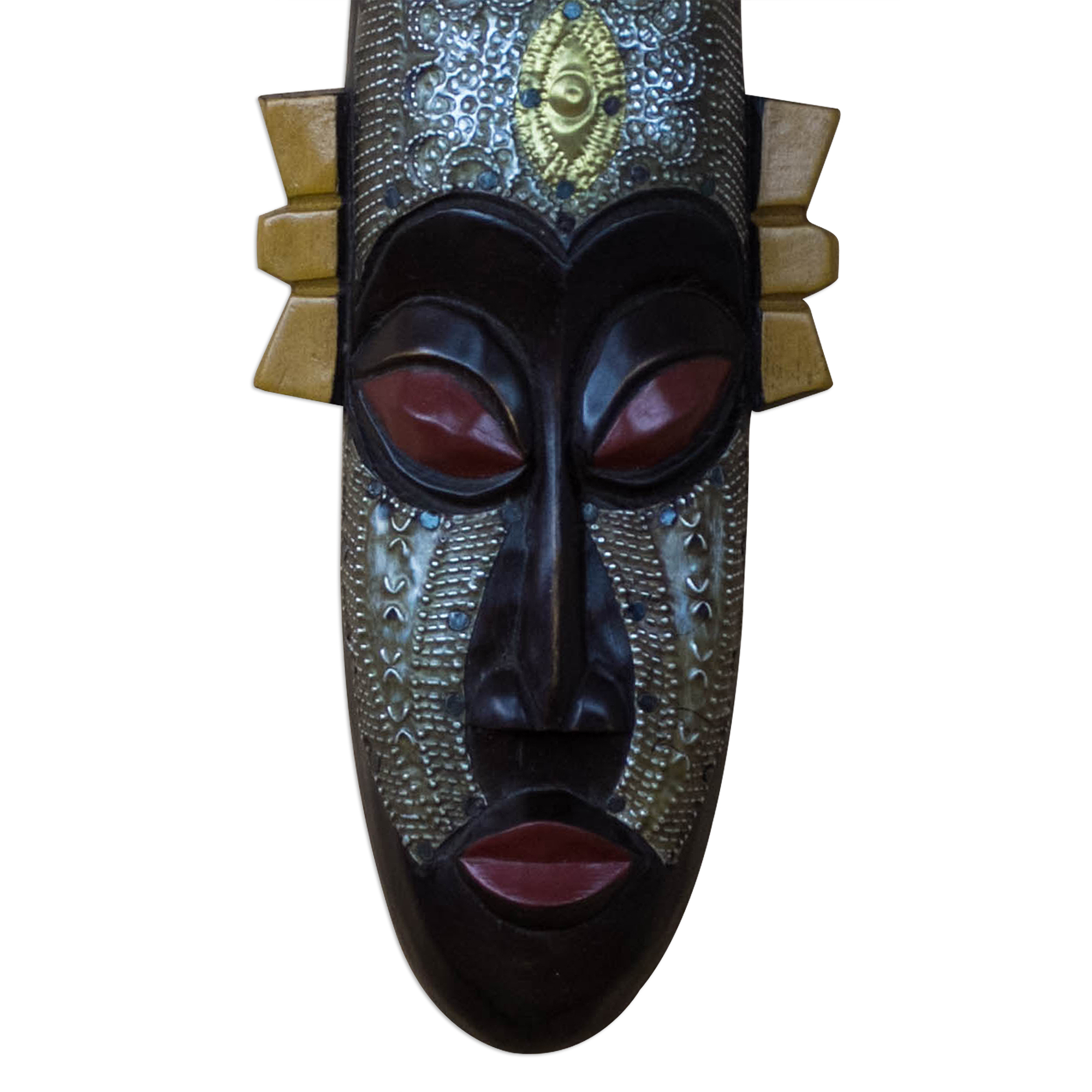 Artisan Crafted African Sese Wood Mask From Ghana Noble Queen Novica 9340