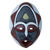 Afrikanische Holzmaske - Afrikanische Sese-Holzmaske in Weiß, Rot und Schwarz aus Ghana