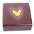 Wood decorative box, 'Love Keeper' - Heart Motif Wood Decorative Box from Ghana thumbail