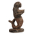 Escultura de madera - Escultura de madera de sirena del océano sensual tallada a mano