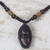 Halskette mit Holzanhänger, 'Blick nach innen'. - Holzanhänger-Halskette Afrikanische Mini-Maske Einstellbare Länge
