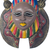 African wood mask, 'Barika Jester' - African Wood Jester Mask Crafted in Ghana