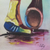 'African Jazz' - Signed Expressionist Painting of a Musician from Ghana (image 2c) thumbail