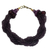 Recycled glass beaded torsade bracelet, 'Violet Horizon' - Artisan Crafted Purple Recycled Glass Beaded Bracelet