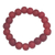 Recycled glass beaded stretch bracelet, 'Red Embers' - Glowing Red Recycled Glass Beaded Stretch Bracelet