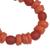 Recycled glass beaded stretch bracelet, 'Tropicana Color' - Handcrafted Orange Recycled Glass Beaded Stretch Bracelet