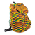 Rucksack aus Baumwolle - Baumwollrucksack mit Kente-Print aus Ghana
