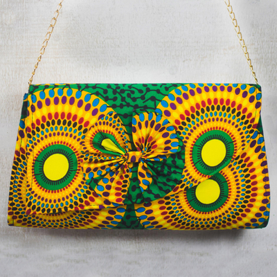 Cotton sling, 'Spring Colors' - Colorful Printed Cotton Sling from Ghana