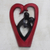 Wood wall sculpture, 'Me Do Wo Heart' - Romantic Sese Wood Wall Sculpture from Ghana thumbail